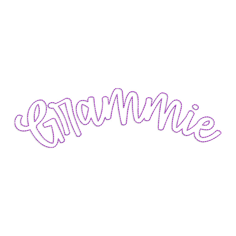 Grammie Raggy Bean Stitch Applique Machine Embroidery Design
