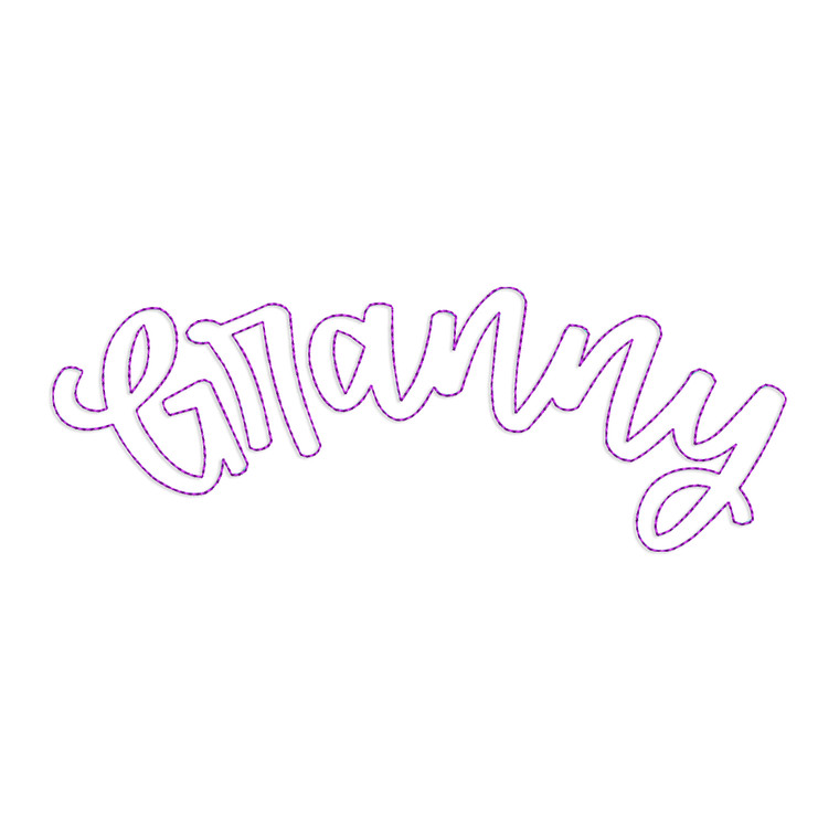 Granny Raggy Bean Stitch Applique Machine Embroidery Design