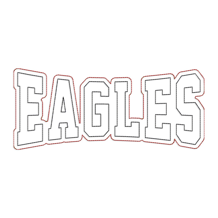 Eagles Bean Stitch Applique Machine Embroidery Design