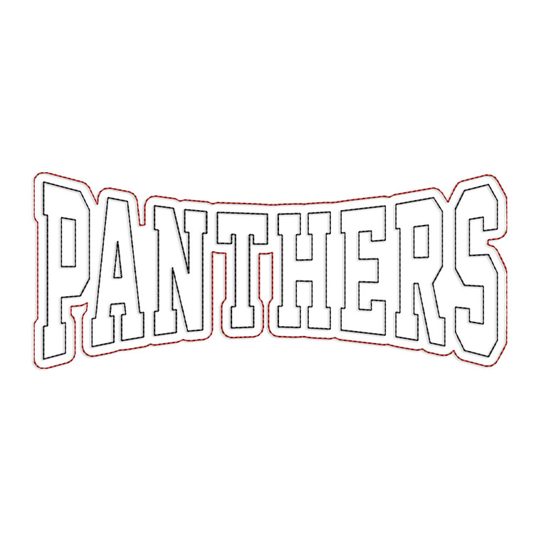 Panthers Bean Stitch Applique Machine Embroidery Design
