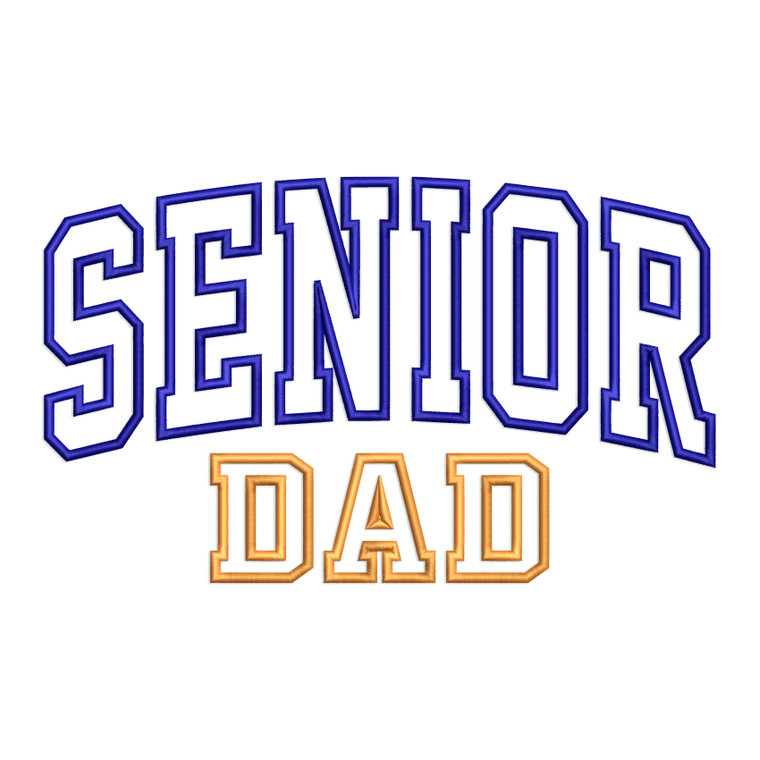 Senior Dad Applique Machine Embroidery Design (Style 2)