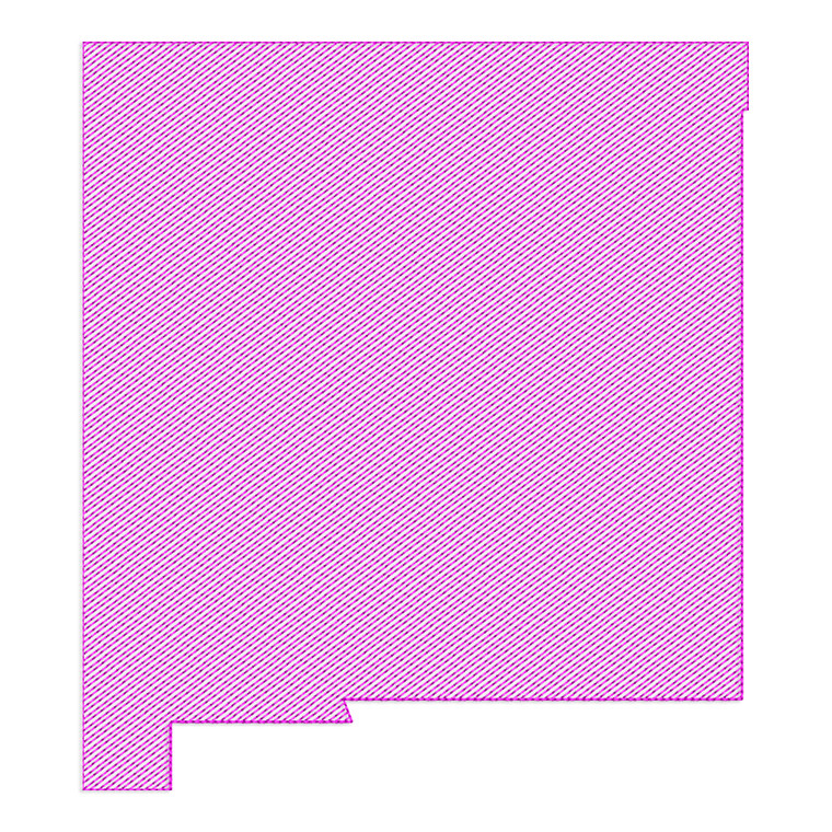 Sketch Style New Mexico Machine Embroidery Design