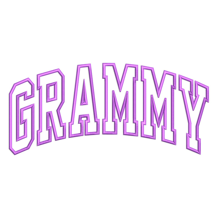 Arched Applique Grammy Machine Embroidery Design