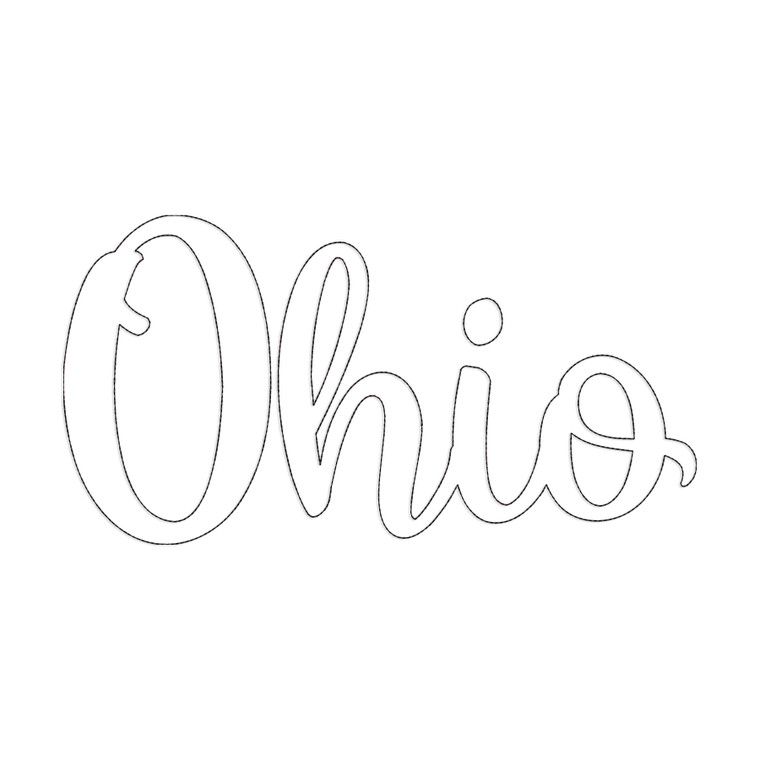 Large Raggy Applique Ohio Machine Embroidery Design