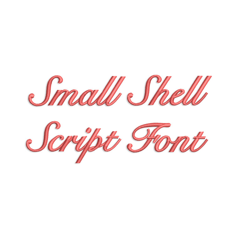 Small Shell Script Machine Embroidery Font