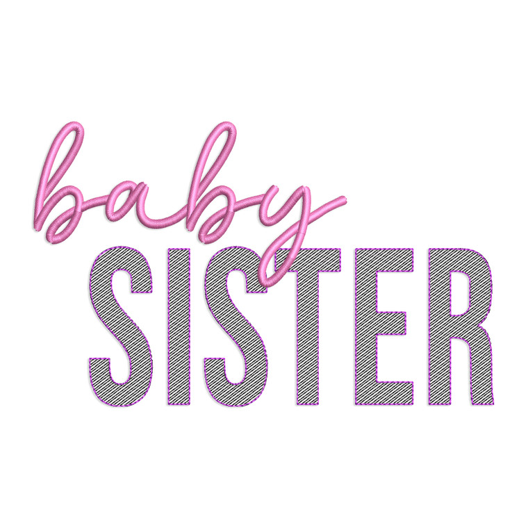 Baby Sister Machine Embroidery Design