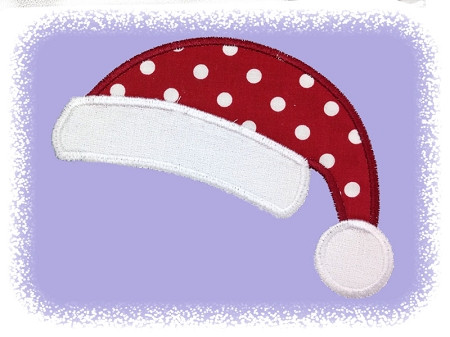 Santa Hat Applique Machine Embroidery Design