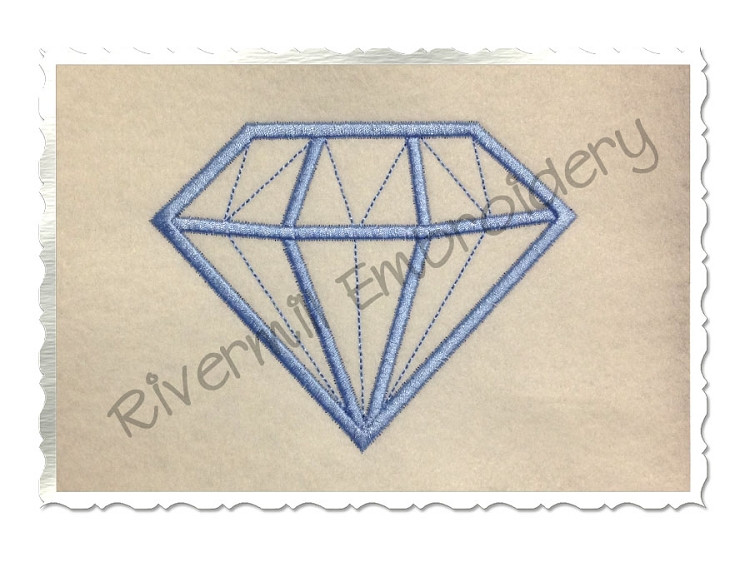 Diamond Applique Machine Embroidery Design