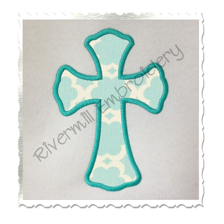 Applique Cross Machine Embroidery Design