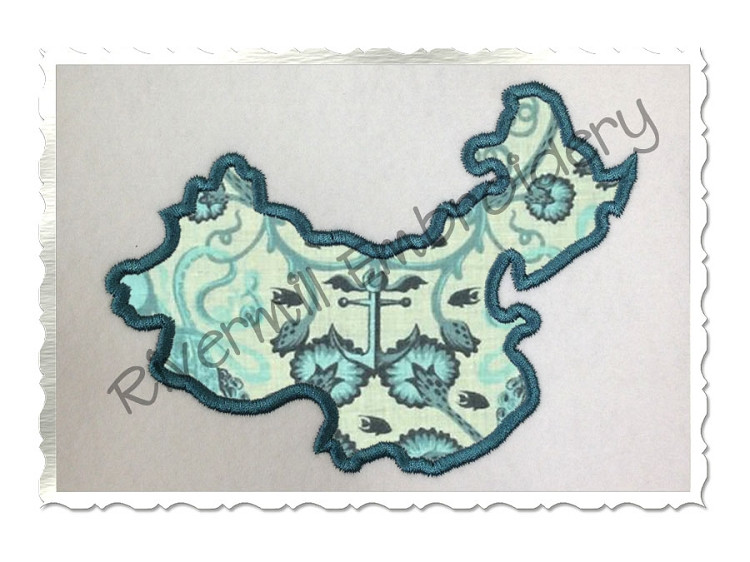 Applique China Machine Embroidery Design