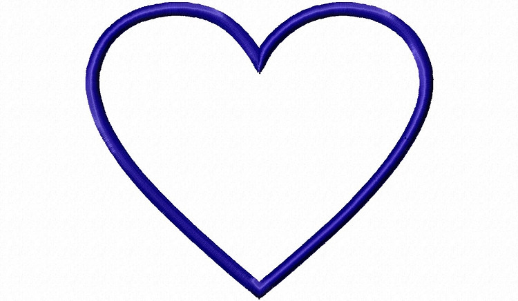 Heart Applique Machine Embroidery Design