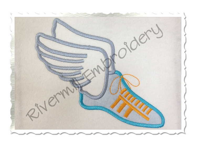 Applique Track Shoe Machine Embroidery Design