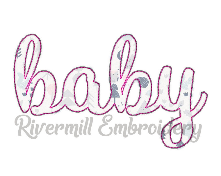 Raggy Applique Baby Machine Embroidery Design