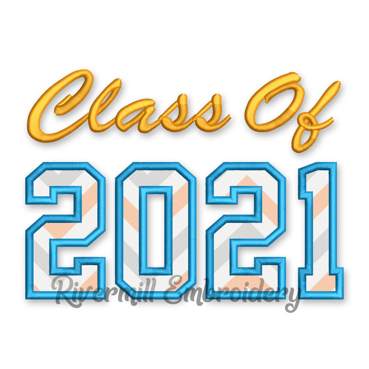 Class of 2021 Applique Machine Embroidery Design