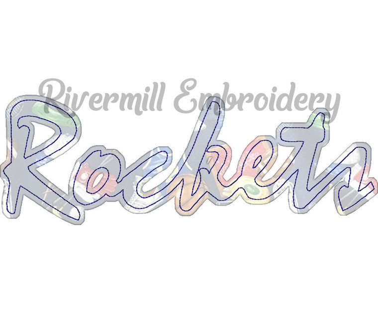 Raggy Applique Rockets Machine Embroidery Design