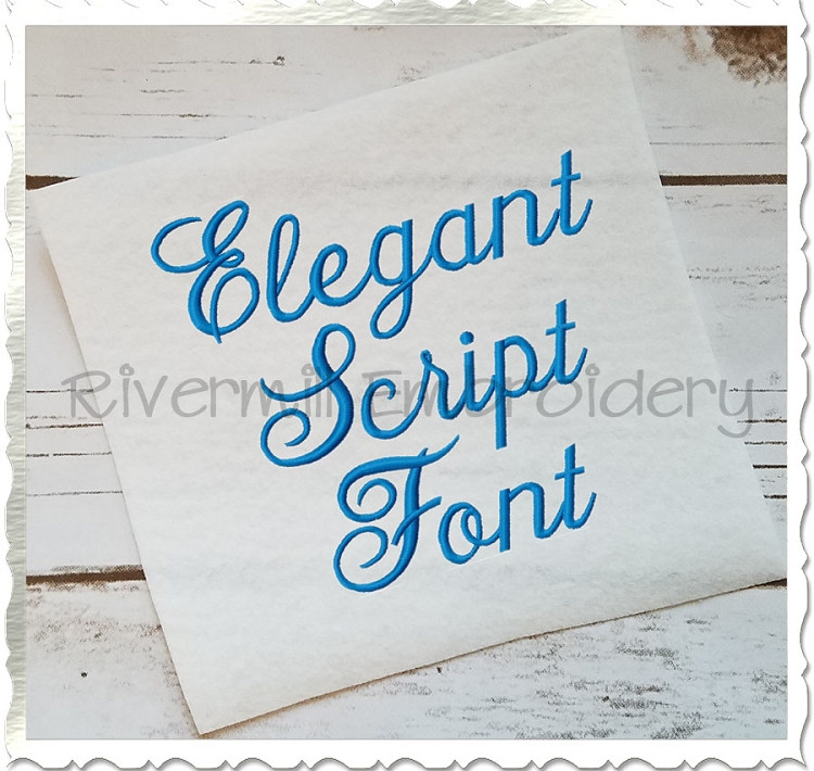 Small Elegant Script Machine Embroidery Font Alphabet - Rivermill ...