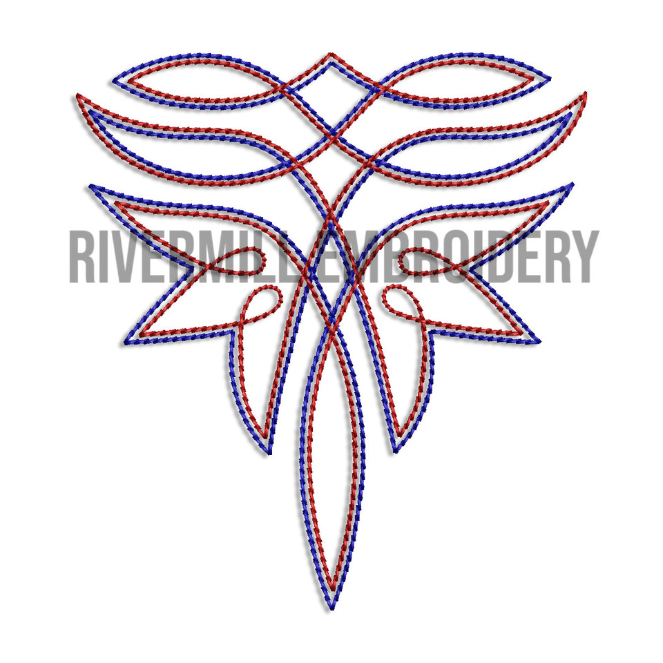 Western Cowboy Boot Toe Stitch Pattern Machine Embroidery Design 3