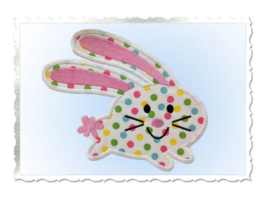 Running Bunny Applique Machine Embroidery Design - Rivermill