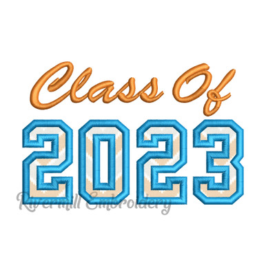 Class of 2023 Applique Machine Embroidery Design - Rivermill Embroidery