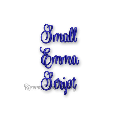Small Emma Script Machine Embroidery Font Alphabet - Rivermill Embroidery