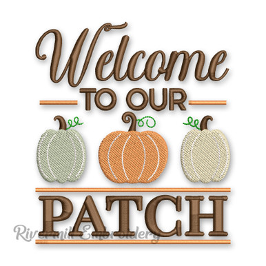 Pumpkins Pumpkin Trio Sketch Machine Embroidery Design - Rivermill  Embroidery