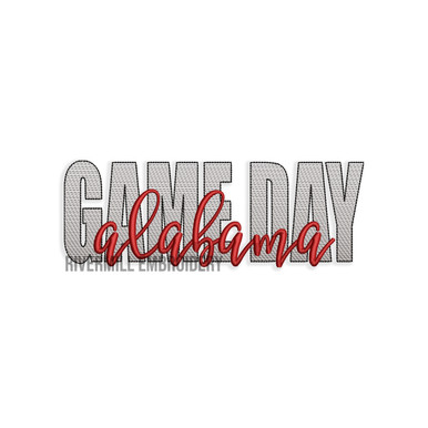 Game Day Alabama Machine Embroidery Design - Rivermill Embroidery