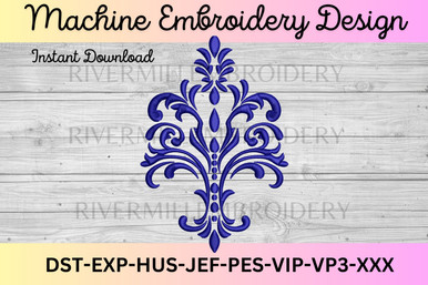 Floral Decorative Ornament Machine Embroidery Design #2 - Rivermill ...