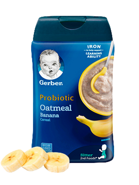 Gerber Baby Cereal Probiotic Rice Banana Apple