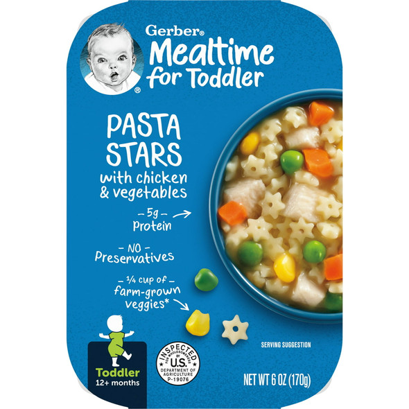 Pasta Stars with Chicken and Vegetables Toddler Food