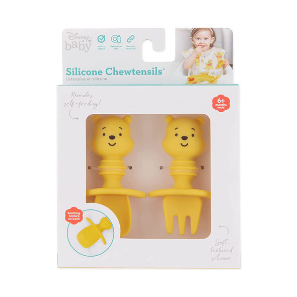 Disney Silicone Chewtensils, Baby Fork and Spoon Set