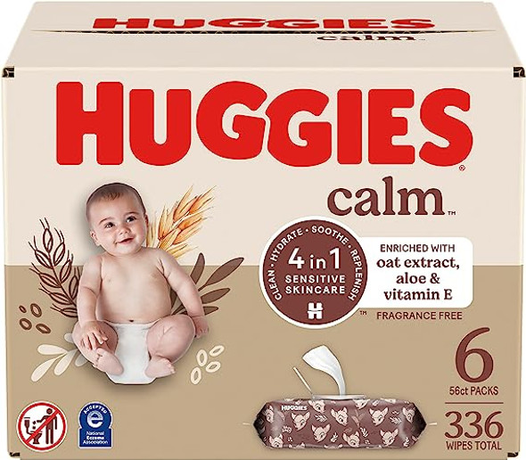 Huggies Calm Baby Wipes, Unscented, Hypoallergenic