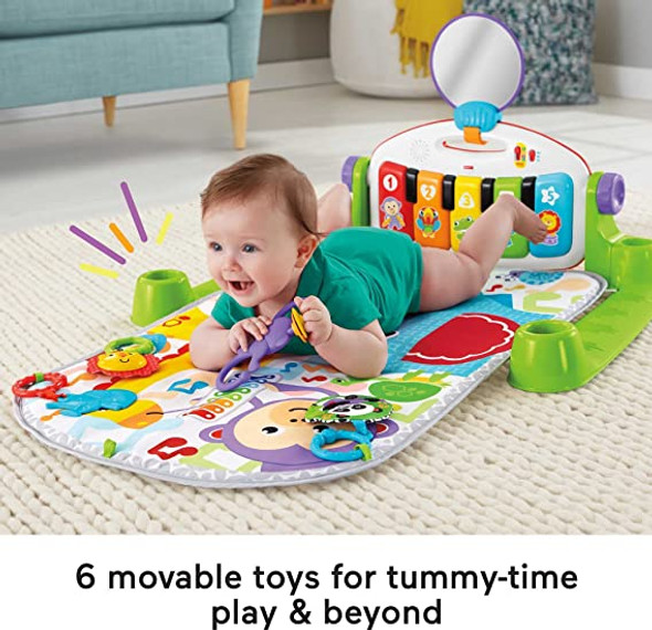 Fisher-Price Baby Playmat Deluxe Kick & Play Piano Gym with Musical