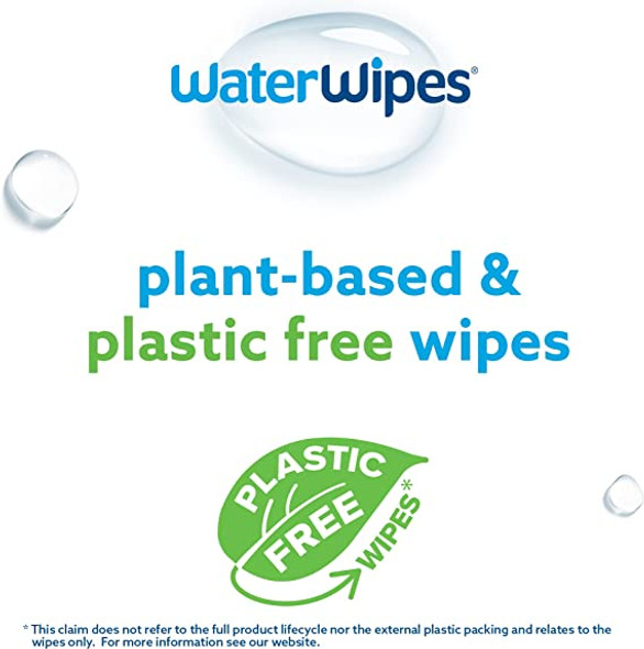 WaterWipes Plastic-Free Textured Clean, Toddler & Baby Wipes, 99.9% Water Based Wipes