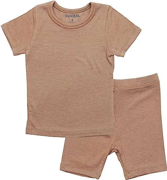 AVAUMA Baby Boys Girls Pajama Set Kids Toddler Snug fit Ribbed Sleepwear pjs for Daily Life Style
