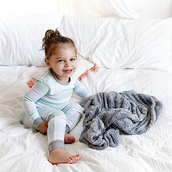 Burt's Bees Baby - Cable Knit Blanket, Baby Nursery & Stroller Blanket