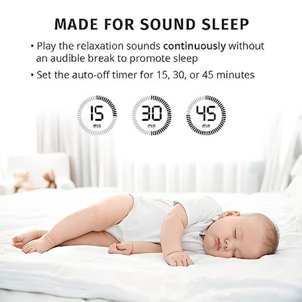 MyBaby Baby Sound Machine, White Noise Sound Machine for Baby, Travel and Nursery.