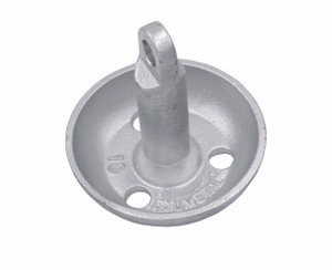 Mushroom Anchor. Silver, Silver Painted Iron