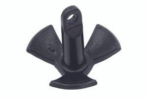 River Anchor. Black, Vinyl Coated Iron