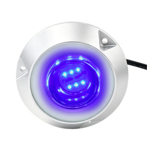 50W Marine Underwater LED Light, Silver Finish, Built-In Driver, IP68