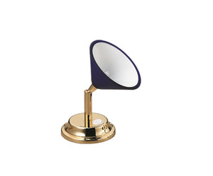 Brass Reading Light with Blue Glass Shade Brass Reading Light with Blue Glass Shade