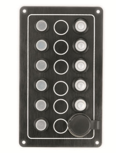 5-Gang Switch Panel with Cigarette Lighter Socket 5-Gang Switch Panel with Cigarette Lighter Socket