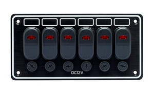 6-Gang Waterproof Switch Panel (10147-BK) 6-Gang Waterproof Switch Panel (10147-BK)