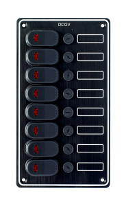 8-Gang Waterproof Switch Panel (10167-BK) 8-Gang Waterproof Switch Panel (10167-BK)