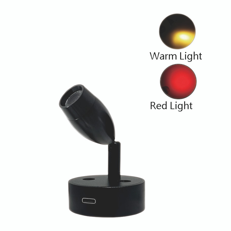 Two-Color Version" LED Reading Light, 10-28VDC, Touch Switch + Dimming(A29EBK-BW&A29EBK-RW)