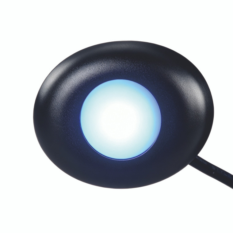 Marine LED Courtesy Light Black Housing 10–30V | IP67 Waterproof Low Profile Boat Step & Deck Light