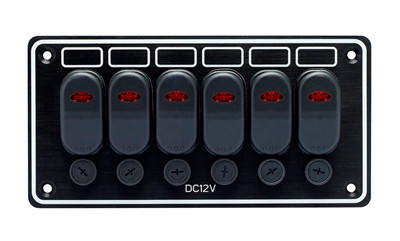 6-Gang Waterproof Switch Panel (10147-BK)