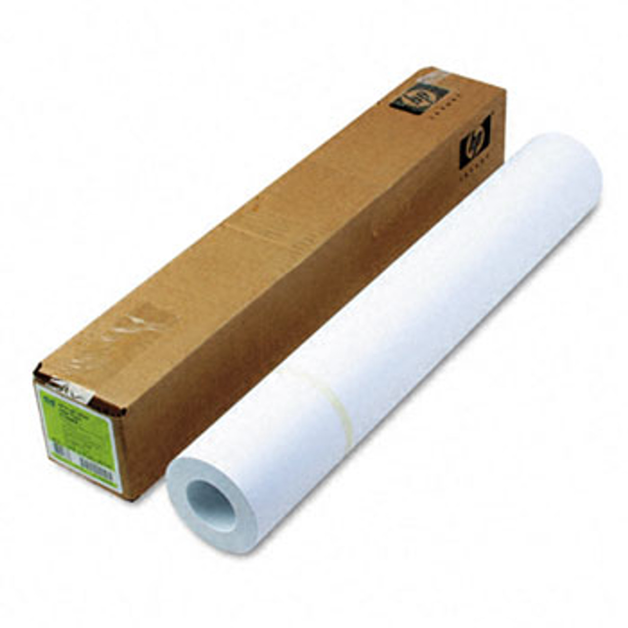 Matte Coated Paper Roll, 2 Core, 8 mil, 24 x 100 ft, Matte White
