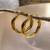 Rippled Gold Hoop Earrings