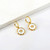 Regina White Shell Gold Drop Earrings