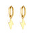 Stormy Lightning Bolt Gold Earrings